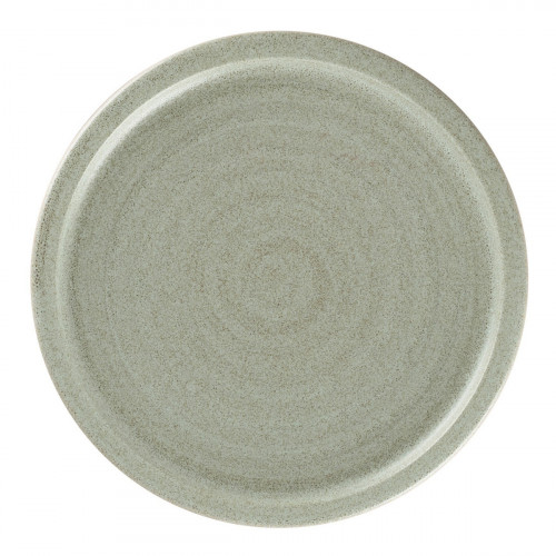 Assiette coupe plate rond Aqua Green porcelaine vitrifiée Ø 16,2 cm Selva Rak