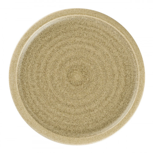Assiette coupe plate rond beige porcelaine vitrifiée Ø 16,2 cm Selva Rak