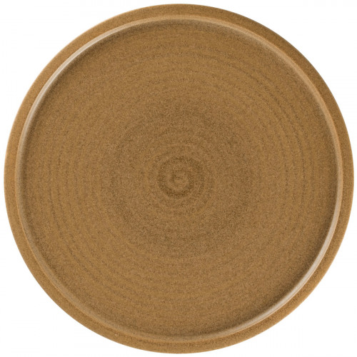 Assiette coupe plate rond Autumn Brown porcelaine vitrifiée Ø 27,5 cm Selva Rak