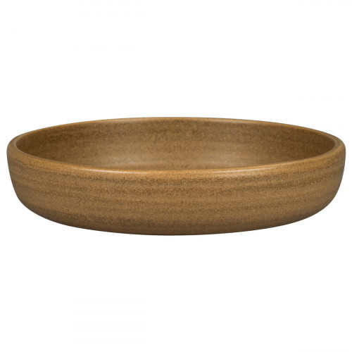 Assiette coupe creuse rond Autumn Brown porcelaine vitrifiée Ø 19,8 cm Selva Rak
