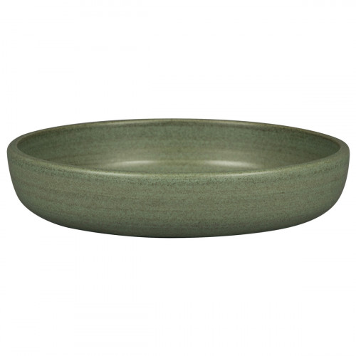 Assiette coupe creuse rond Dark Green porcelaine vitrifiée Ø 19,8 cm Selva Rak