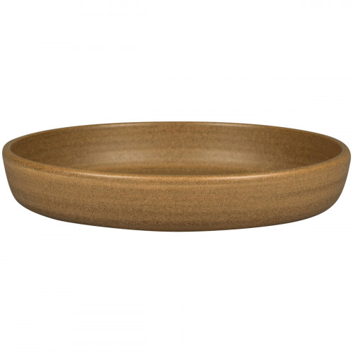 Assiette coupe creuse rond Autumn Brown porcelaine vitrifiée Ø 23,7 cm Selva Rak