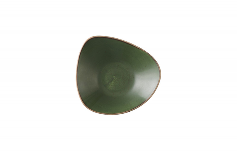 Bol triangulaire Sorrel Green porcelaine vitrifiée 23,5 cm Stonecast Sorrel Churchill