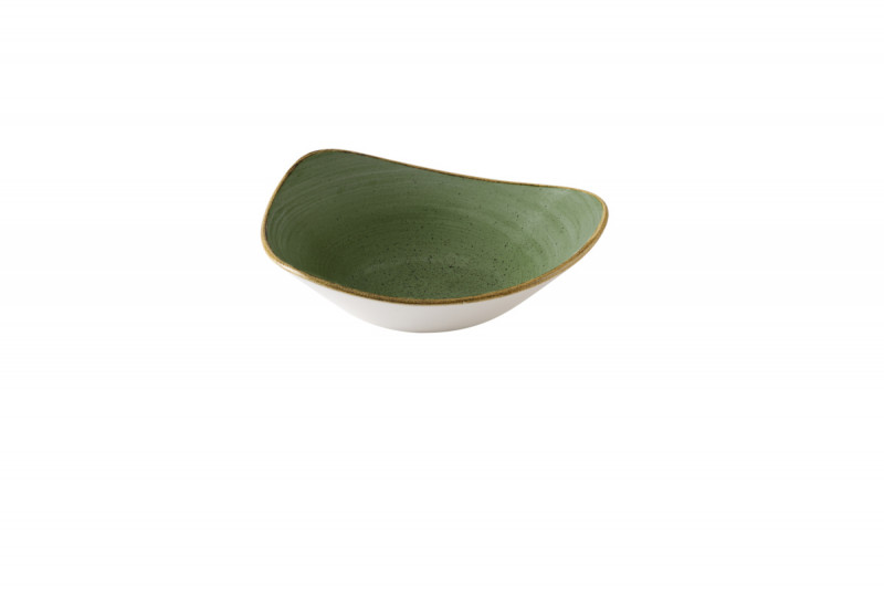 Bol triangulaire Sorrel Green porcelaine vitrifiée 15,3 cm Stonecast Sorrel Churchill