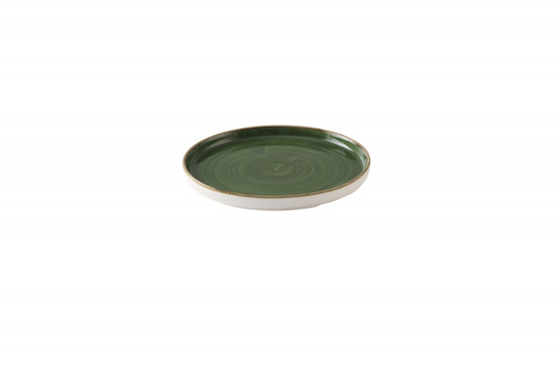 Assiette coupe plate rond Sorrel Green porcelaine vitrifiée Ø 26 cm Stonecast Sorrel Churchill