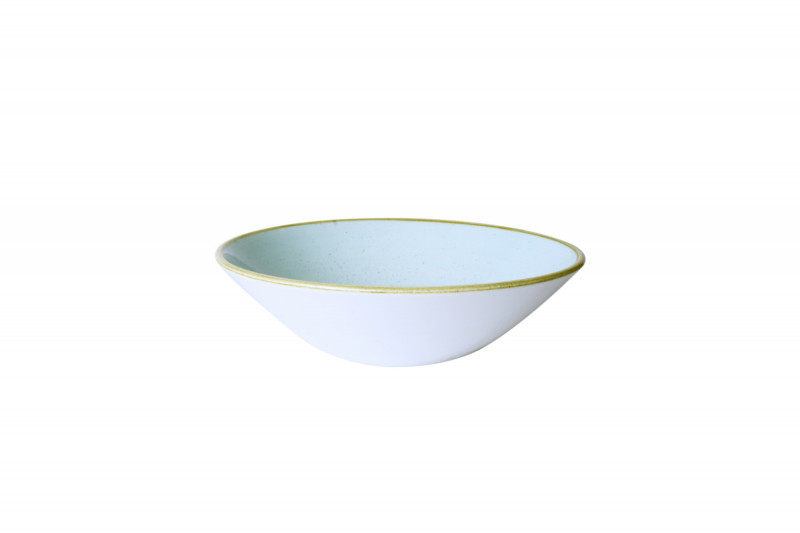 Bol rond bleu porcelaine vitrifiée Ø 22 cm Stonecast Duck Egg Churchill