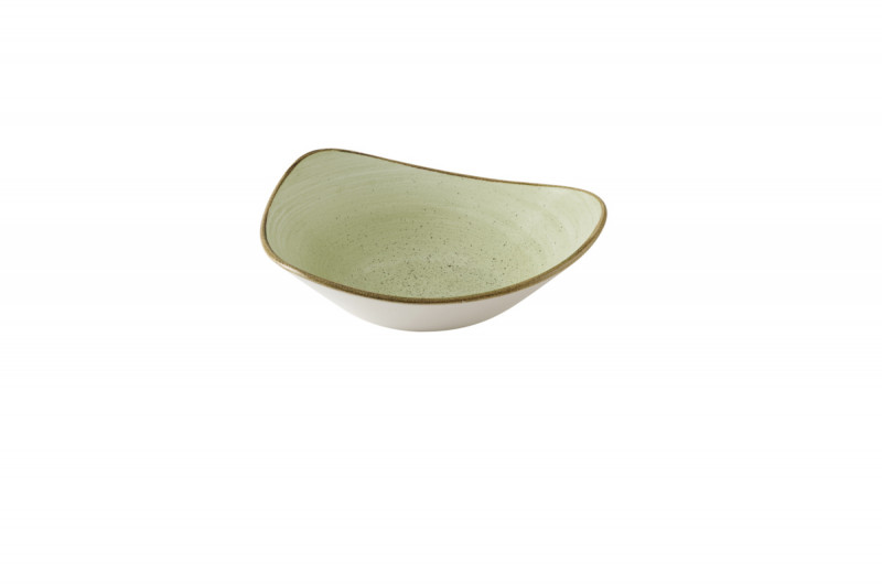 Bol triangulaire Raw Green porcelaine vitrifiée 23,5 cm Stonecast Raw Churchill