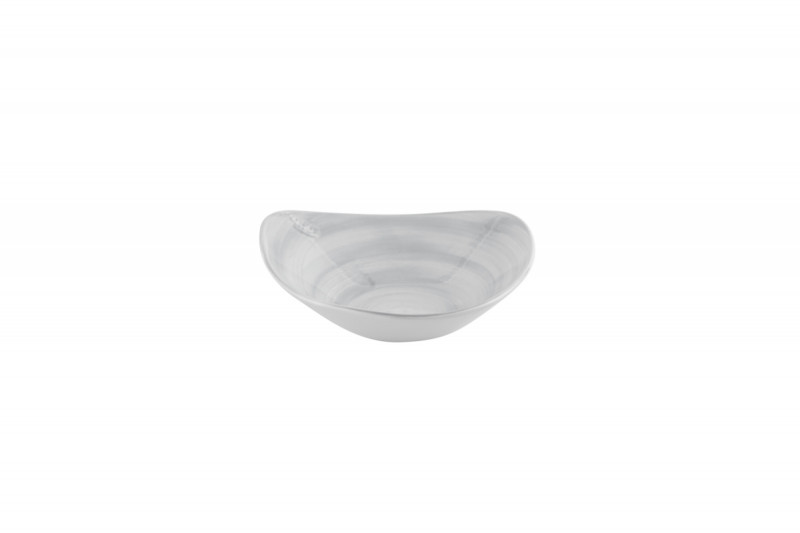 Bol triangulaire Canvas grey porcelaine vitrifiée 18,5 cm Stonecast Canvas Churchill