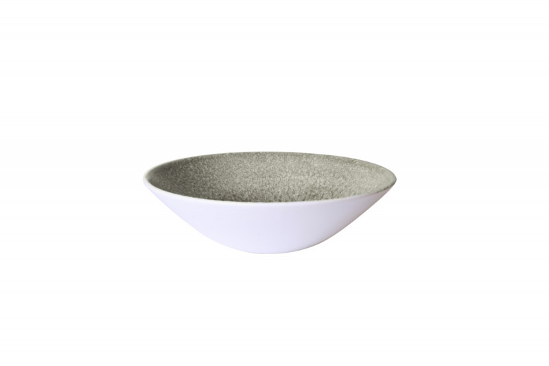 Bol rond noir porcelaine vitrifiée Ø 22 cm Raku Quartz Churchill