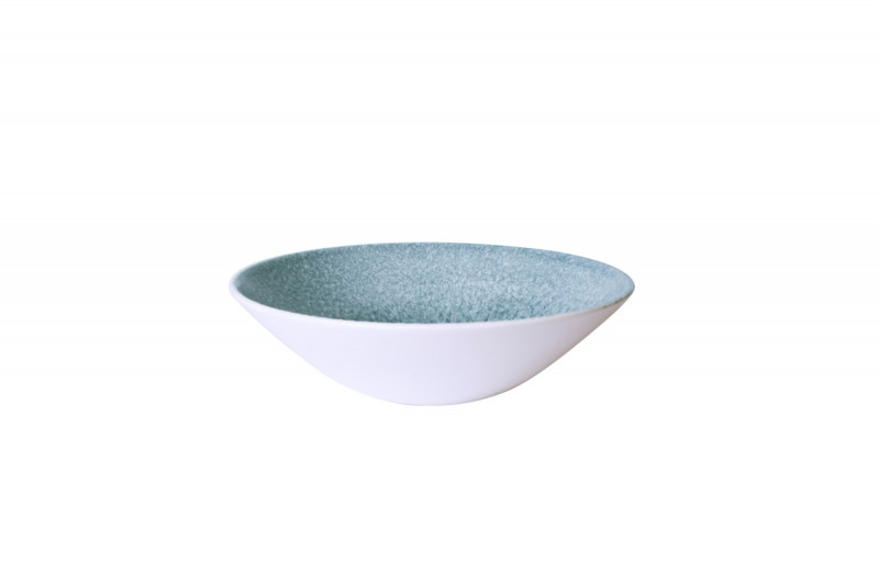 Bol rond bleu porcelaine vitrifiée Ø 22 cm Raku Topaz Churchill