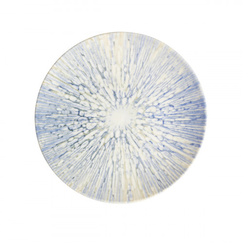 Assiette coupe plate rond bleu porcelaine Ø 20 cm Coral Essentials Collection