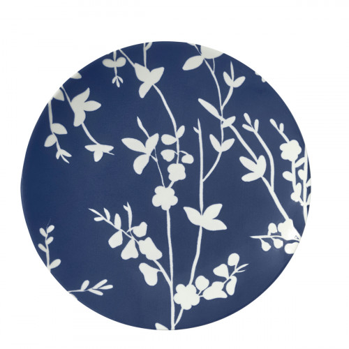 Assiette coupe plate rond bleu porcelaine Ø 26 cm Flora Essentials Collection