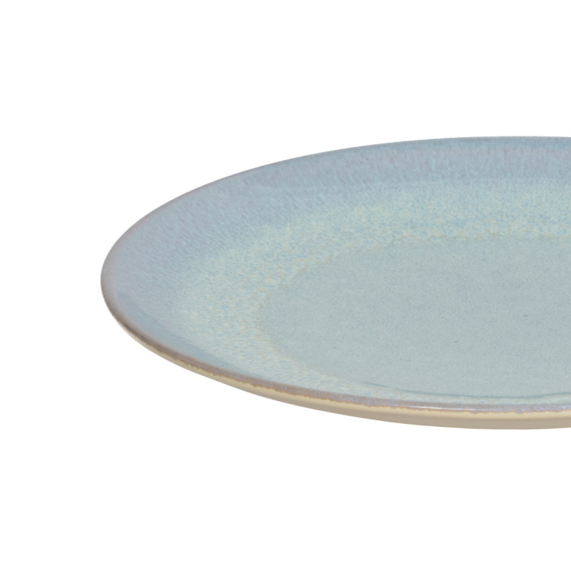 Assiette coupe plate rond bleu porcelaine Ø 27 cm Azure Accolade
