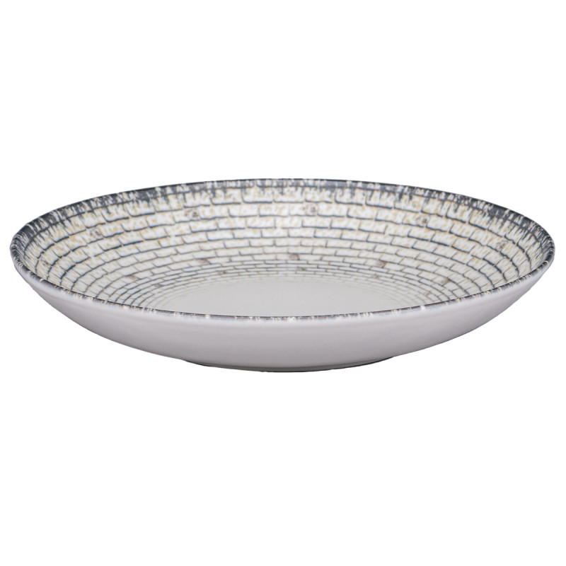 Assiette coupe creuse rond Weave porcelaine Ø 22,4 cm Digi Rak