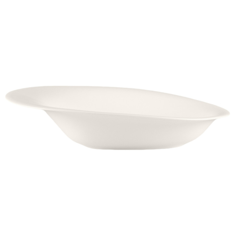 Bol ovale blanc porcelaine bone china 23 cl 21,9 cm Pose Rak