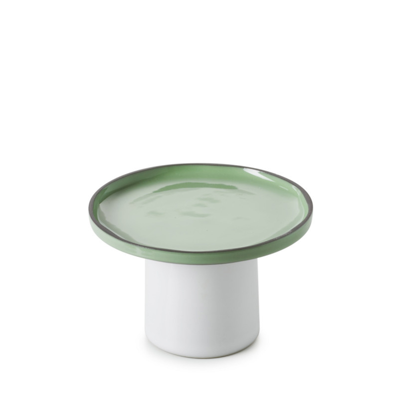 Présentoir à pâtisserie porcelaine culinaire menthe Ø 15 cm 9,5 cm Caractère Revol