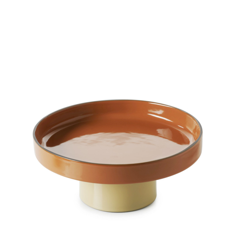 Présentoir à pâtisserie porcelaine culinaire cannelle Ø 23 cm 10 cm Caractère Revol