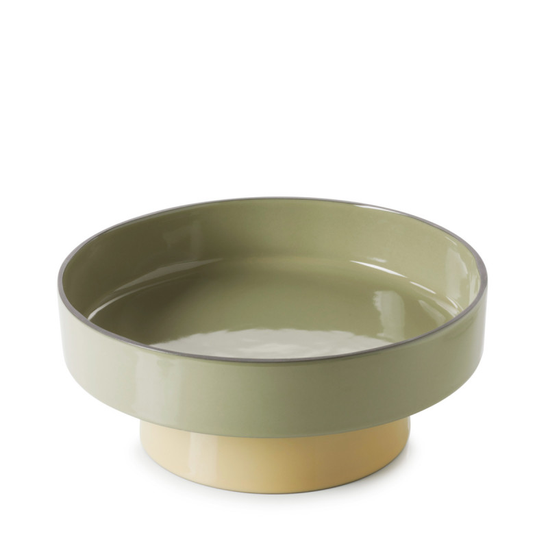 Présentoir à pâtisserie porcelaine culinaire cardamome Ø 26 cm 10,5 cm Caractère Revol