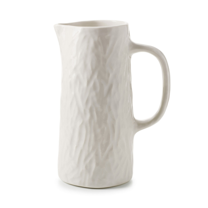 Pichet irrégulier Blanc albâtre porcelaine culinaire 1,2 L Yli Revol