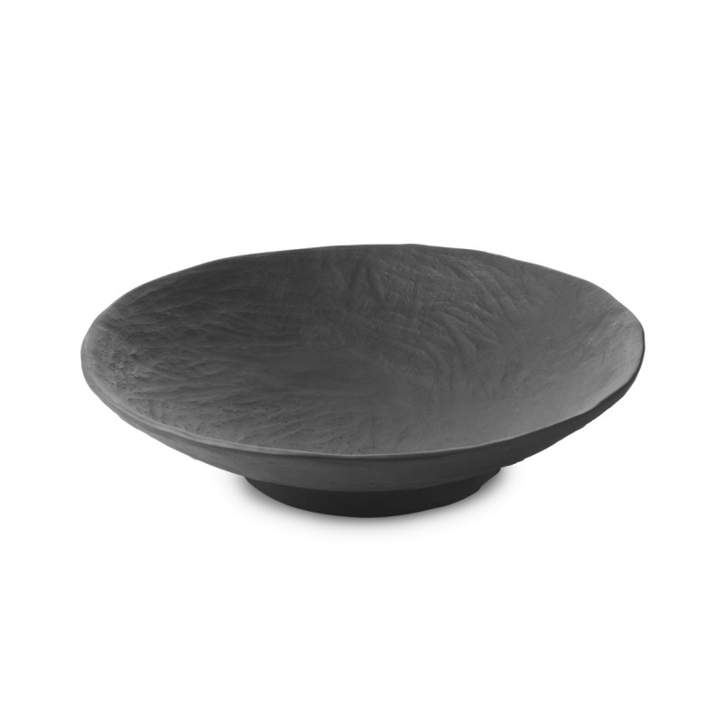 Saladier rond Noir brut porcelaine culinaire Ø 27 cm Yli Revol