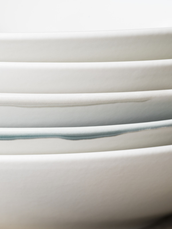 Assiette coupe à fond plat rond Fjord porcelaine culinaire Ø 24 cm Confluence Revol