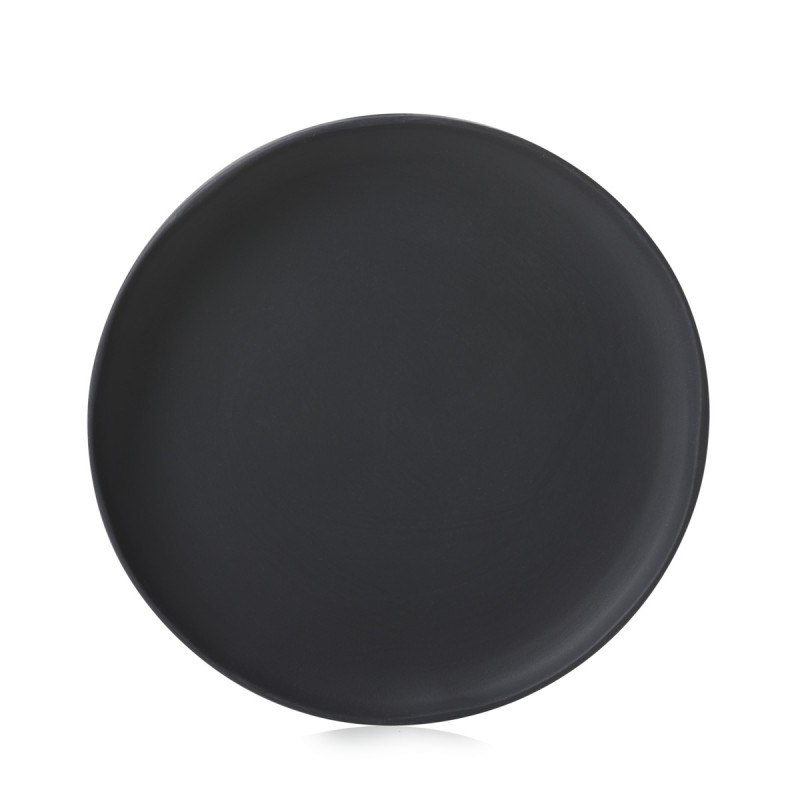 Assiette plate rond noir porcelaine culinaire Ø 26 cm Caractère Revol