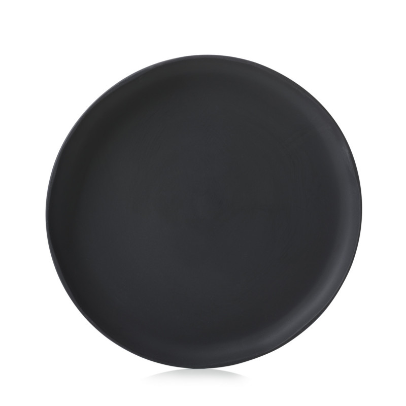 Assiette plate rond noir porcelaine culinaire Ø 28 cm Caractère Revol