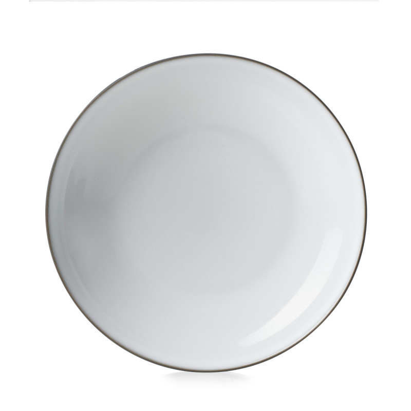 Assiette à bord droit rond blanc porcelaine culinaire Ø 19 cm Equinoxe Revol