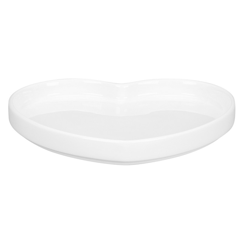 Assiette plate blanc porcelaine 19,8x18 cm Cliché Rak