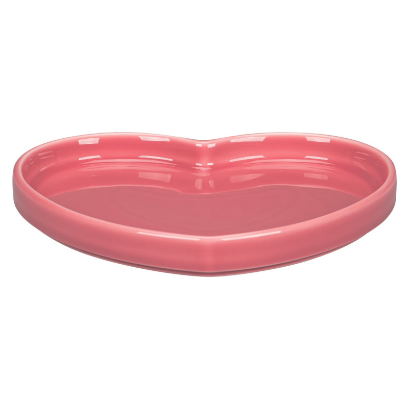 Assiette plate rose porcelaine 19,8x18 cm Cliché Rak