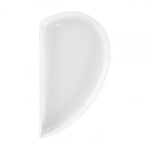 Assiette plate partie droite blanc porcelaine 10x18 cm Cliché Rak