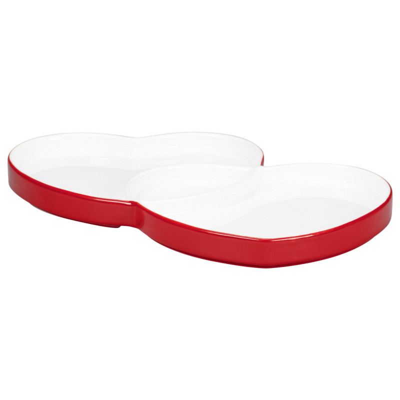Assiette creuse double blanc porcelaine 29x26,4 cm Cliché Rak