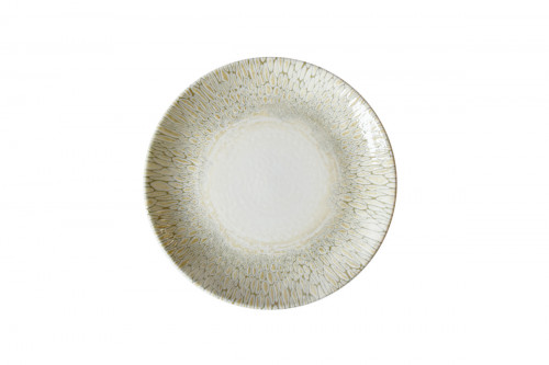 Assiette coupe beige porcelaine vitrifiée Ø 23 cm Butterfly Dudson
