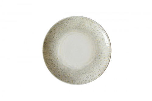 Assiette coupe beige porcelaine vitrifiée Ø 21,7 cm Butterfly Dudson