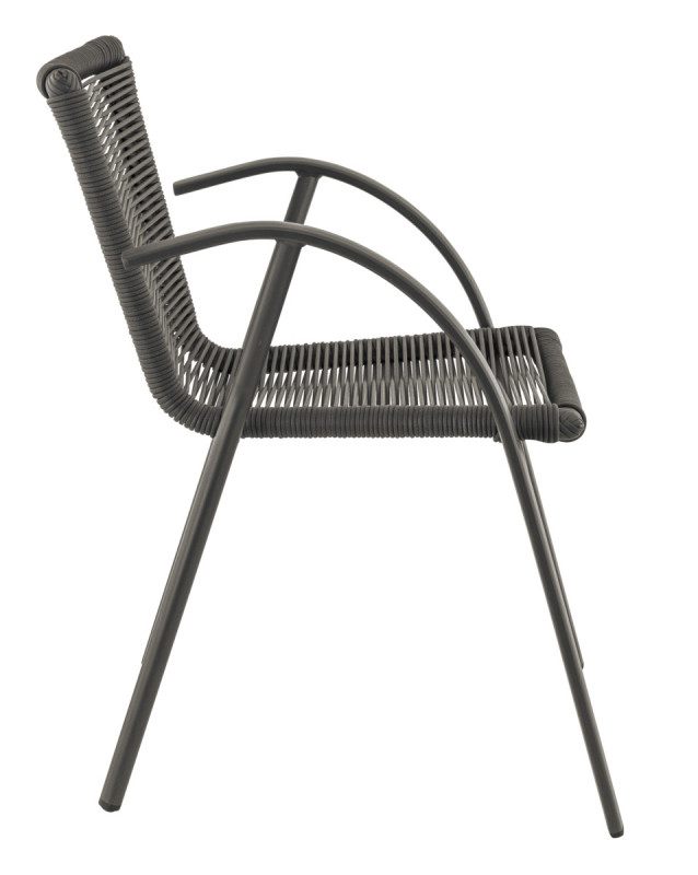 Fauteuil gris anthracite 78x54x55 cm Saint_raphael Flexmob