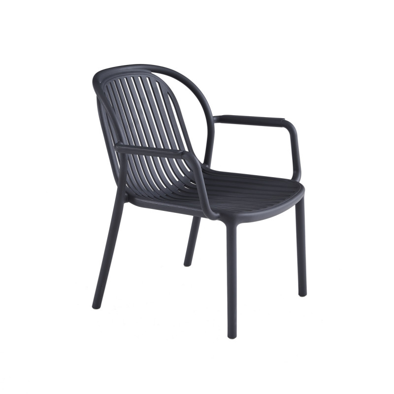 Fauteuil gris anthracite 76x65x66 cm Doha Flexmob
