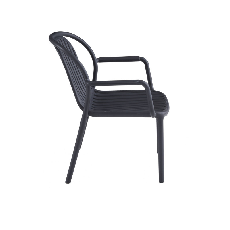 Fauteuil gris anthracite 76x65x66 cm Doha Flexmob