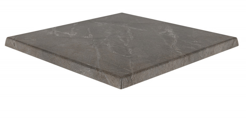 Plateau de table basalte 70x70x3,2 cm Werzalit Flexmob