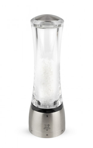 Moulin à sel humide transparent Ø 6,5 cm 21 cm Daman Peugeot Saveurs