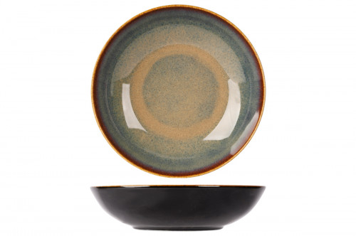 Assiette creuse rond noir porcelaine Ø 21 cm Bogota Proof
