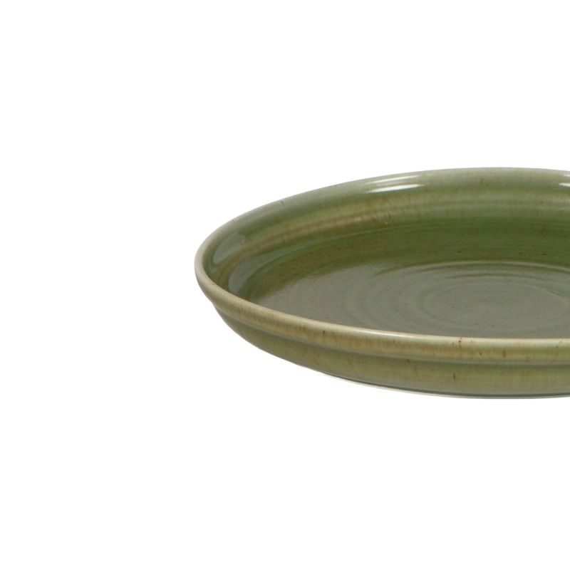 Assiette plate vert porcelaine Ø 23 cm Haven Lichen Accolade