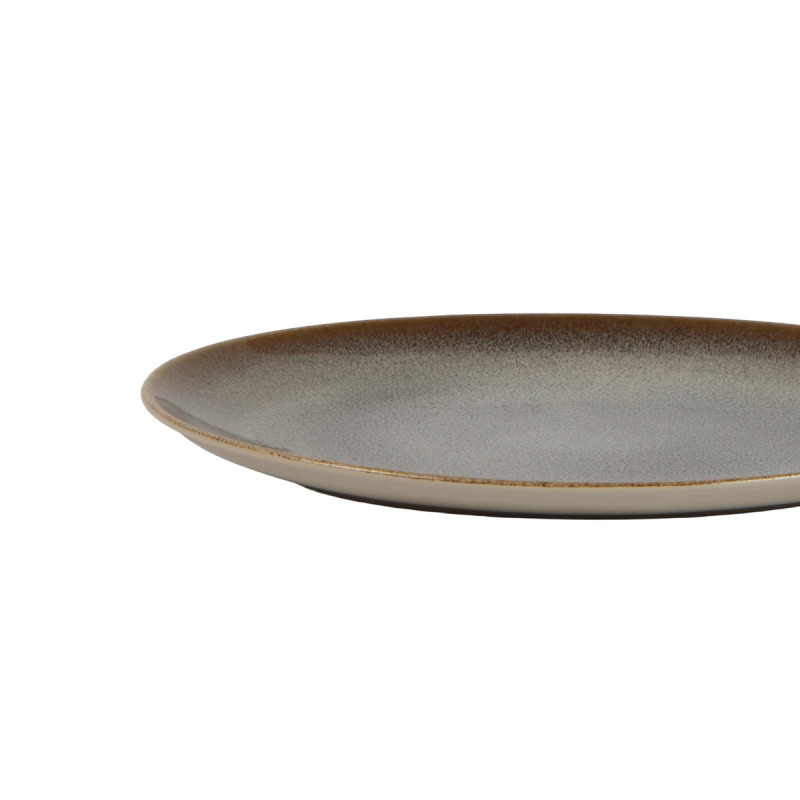 Assiette coupe plate porcelaine 32x22 cm Lunara Accolade